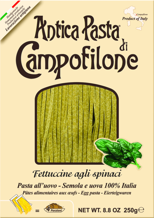 Fettuccine with spinach